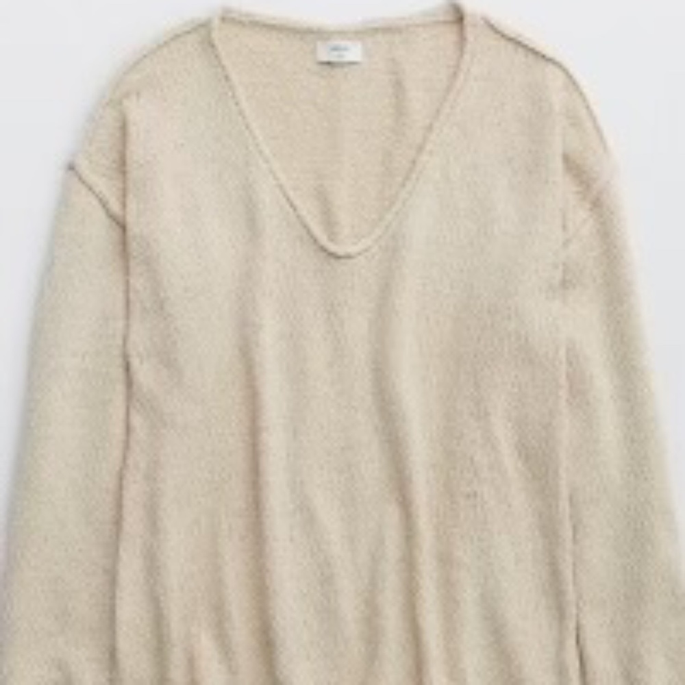 Aerie Oversized Voop Sweater in Soft Oat